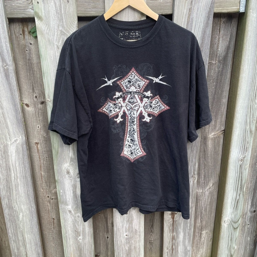 Vintage y2k affliction style avirex t shirt size xl✝️